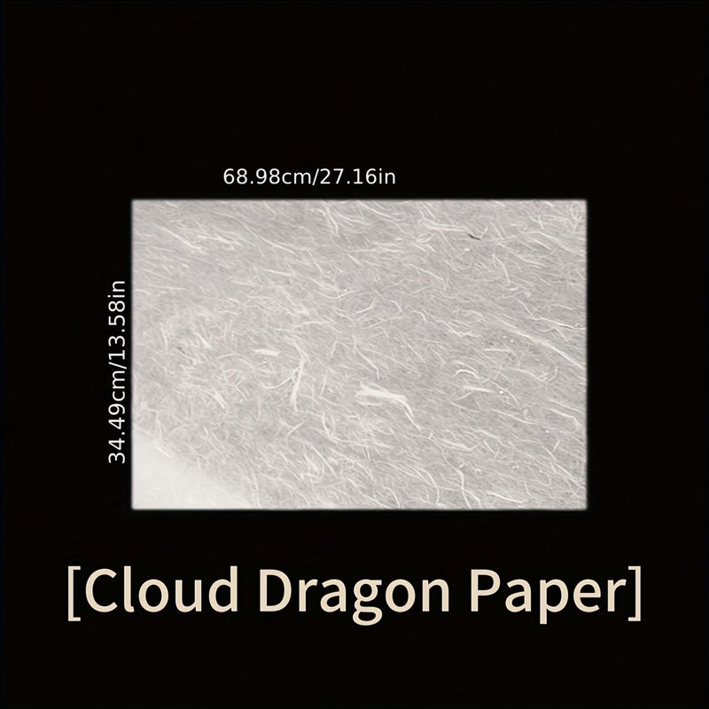 4pcs Handmade Cloud Dragon Paper For Calligraphy Ink Painting And Art Projects - Image 2