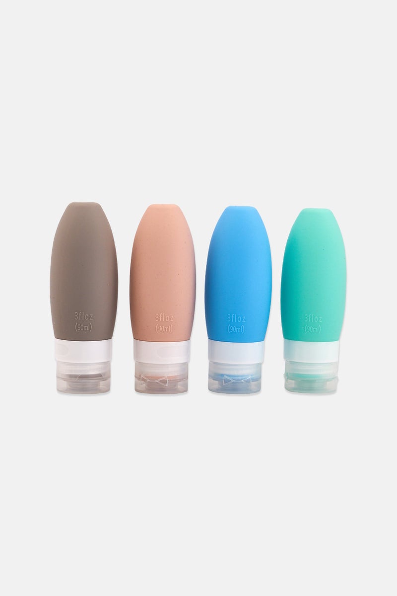 YOTO 4 Piece Silicon Travel  Bottle Set, Multicolor  - Image 2
