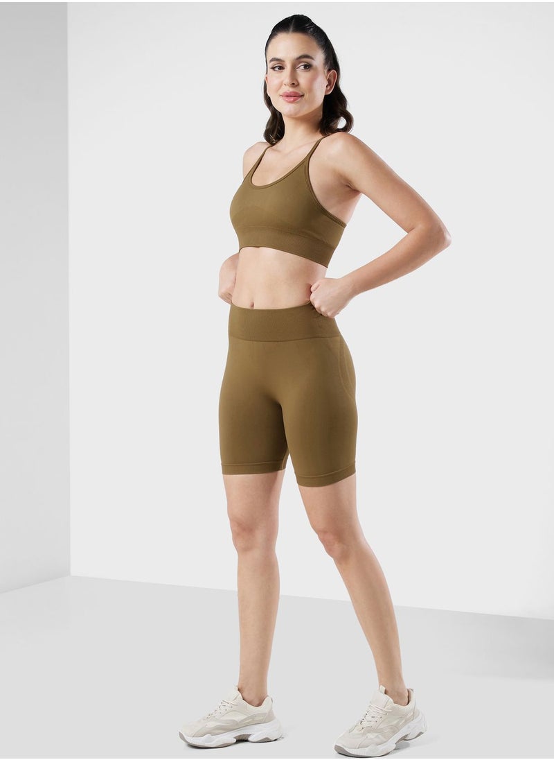 KAWN.YOGA - High Waist Contour Seamless Shorts - Image 1