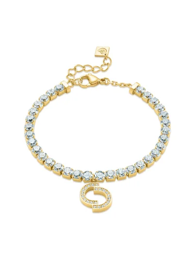 CERRUTI 1881 Claudia Gold Plated Double 'C' Charm Bracelet for Women