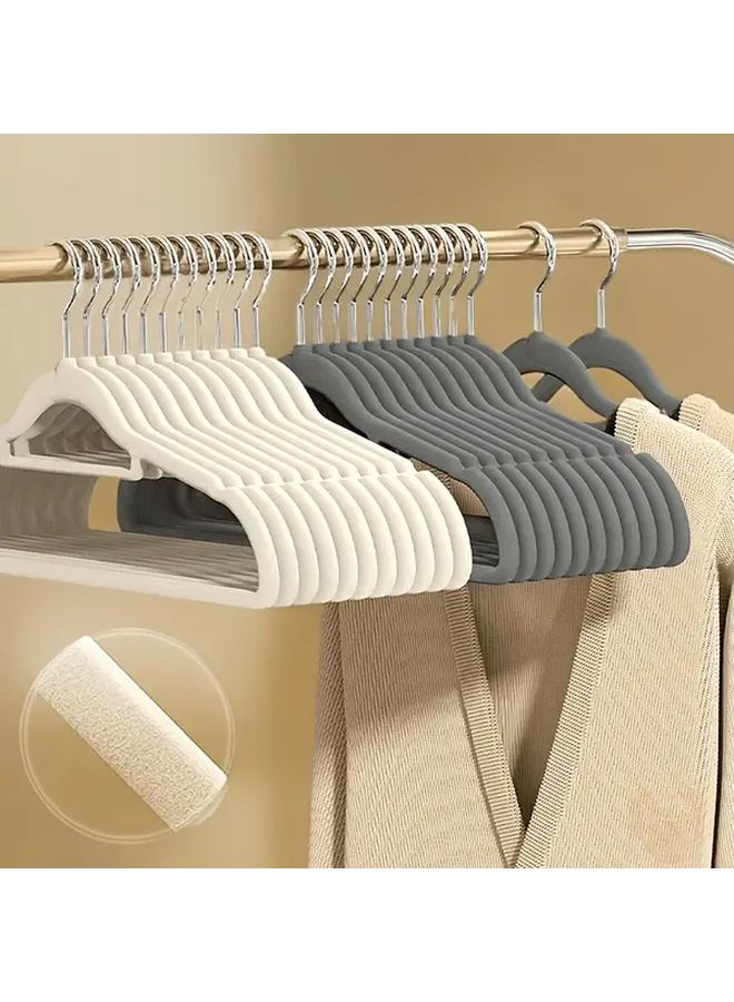Black Velvet Hanger 10pcs Heavy Duty Anti Slip For Coats Dresses Hotel Space Saving - Image 2