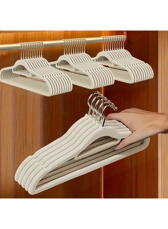 Black Velvet Hanger 10pcs Heavy Duty Anti Slip For Coats Dresses Hotel Space Saving - Image 4