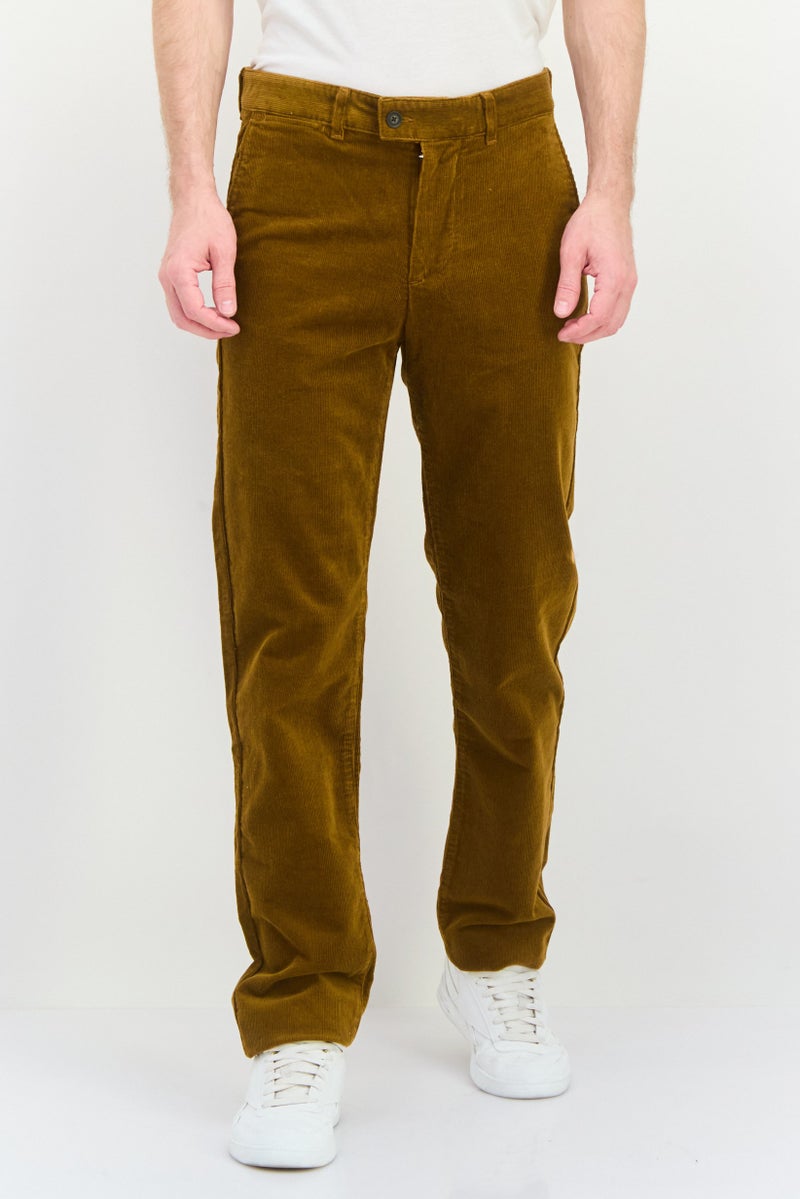 GANT Men Regular Fit Ribbed Allister Corduroy Pants, Brown - Image 1