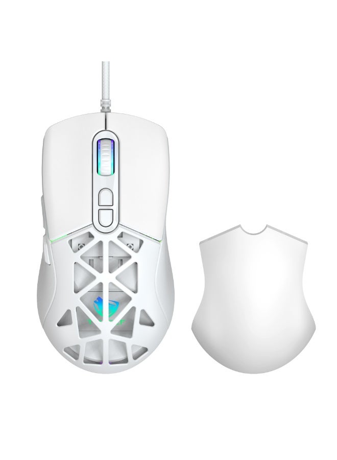 T-WOLF G520 RGB gaming mouse, 6 adjustable DPI up to 12800, 13 RGB backlights, magnetic back cover, ultra precision sensor - Image 1