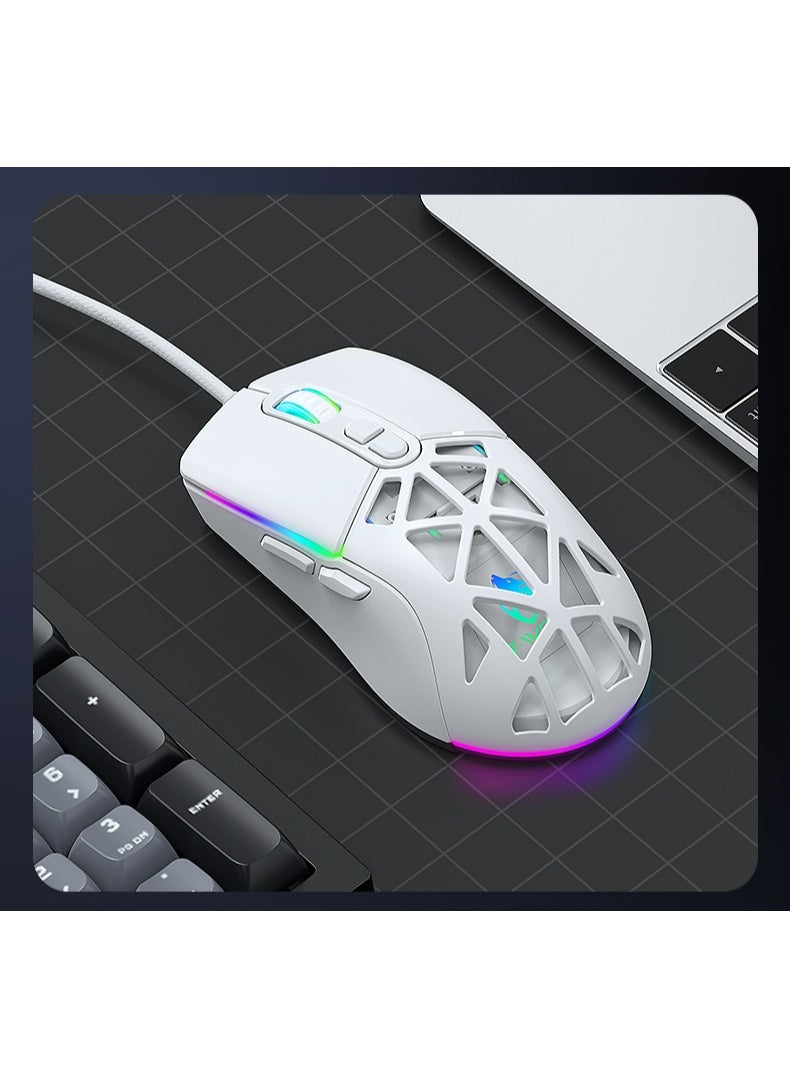 T-WOLF G520 RGB gaming mouse, 6 adjustable DPI up to 12800, 13 RGB backlights, magnetic back cover, ultra precision sensor - Image 5