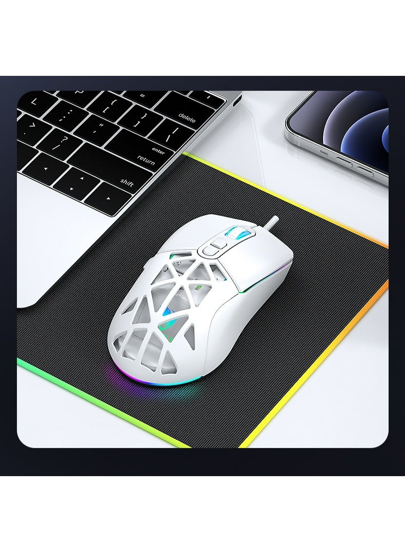 T-WOLF G520 RGB gaming mouse, 6 adjustable DPI up to 12800, 13 RGB backlights, magnetic back cover, ultra precision sensor - Image 3