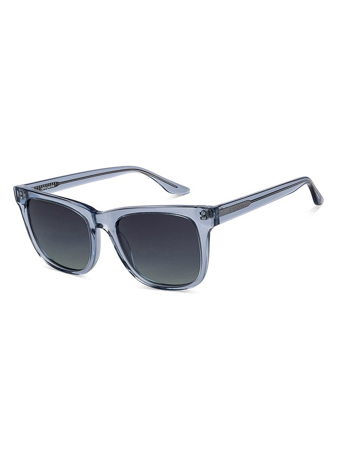 John Jacobs Unisex Full Rim Polarized Wayfarer Sunglasses For Men & Women - 54mm - Blue - Image 1
