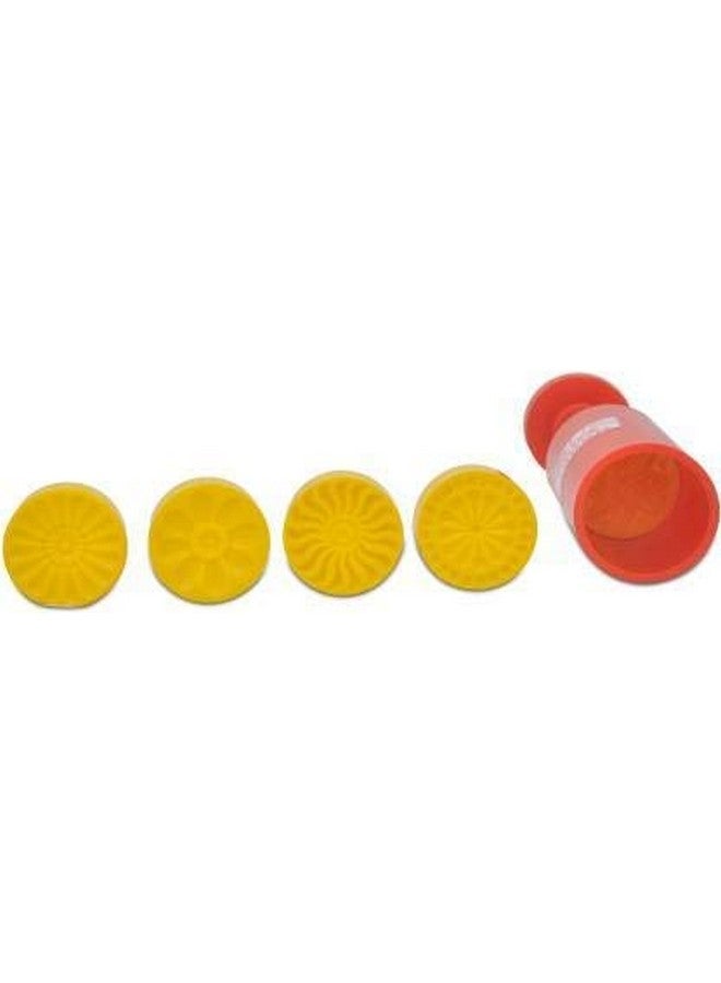 DS Peda Maker Press Stamp|5 In 1 Peda Shape Maker|Plastic Peda Stamping Mould Kitchen Accessories, 1.5 Inch, Yellow - Image 5