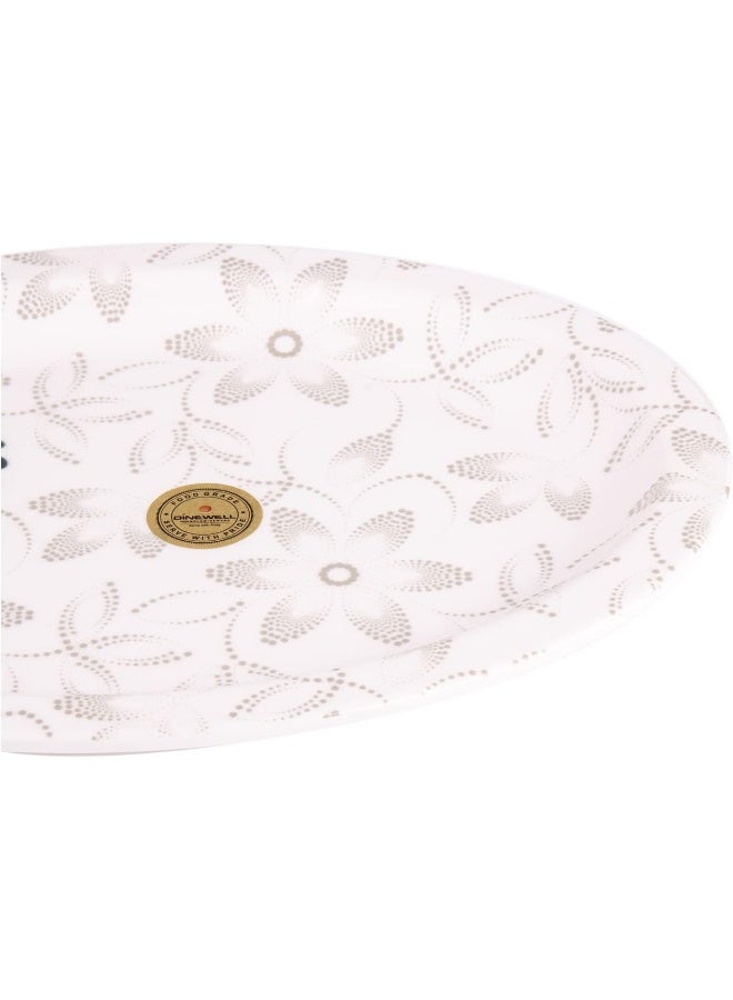 AKDC Dj M/Mine Oval Platter L(25cm) xW(34cm) xH(2cm) White - Image 3