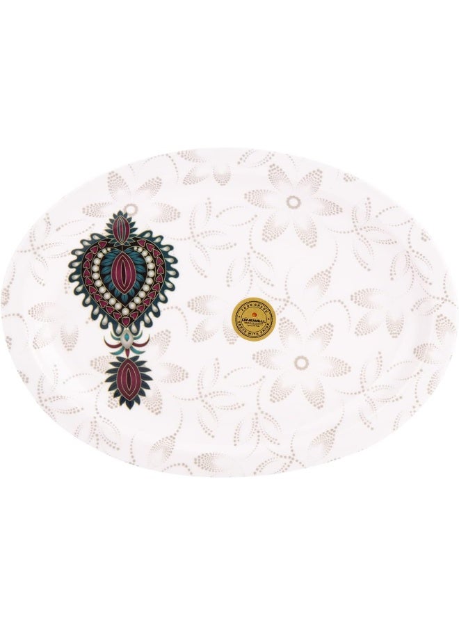 AKDC Dj M/Mine Oval Platter L(25cm) xW(34cm) xH(2cm) White - Image 2
