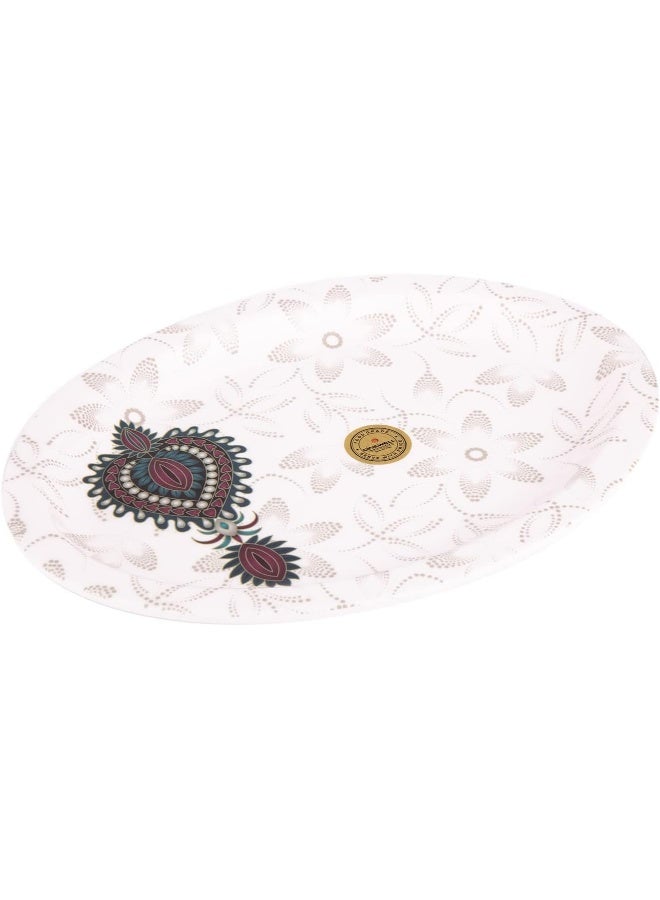 AKDC Dj M/Mine Oval Platter L(25cm) xW(34cm) xH(2cm) White - Image 1