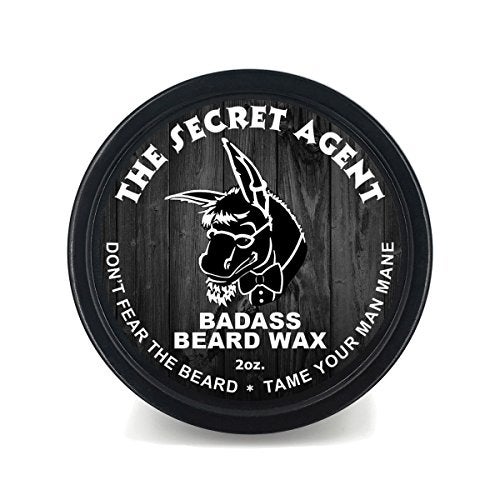 Badass Beard Care Wax for Men  The Secret Agent Scent 2 oz  Softens Hair Leaves Your Beard Looking and Feeling More Dense