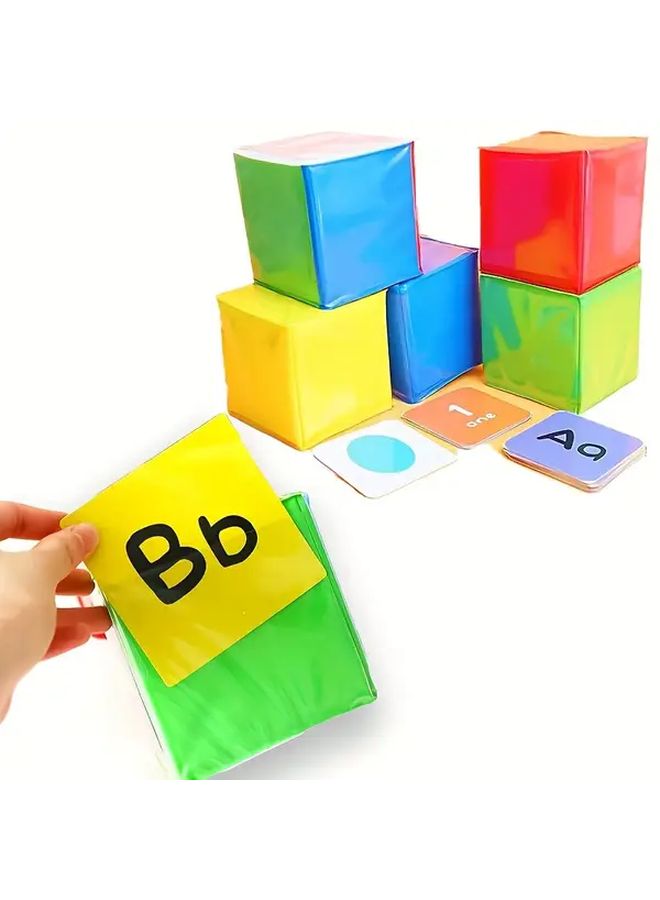 Blue 6 Sided Dice Teaching Aids for Card Insertion Classroom Interactive Game - Image 1