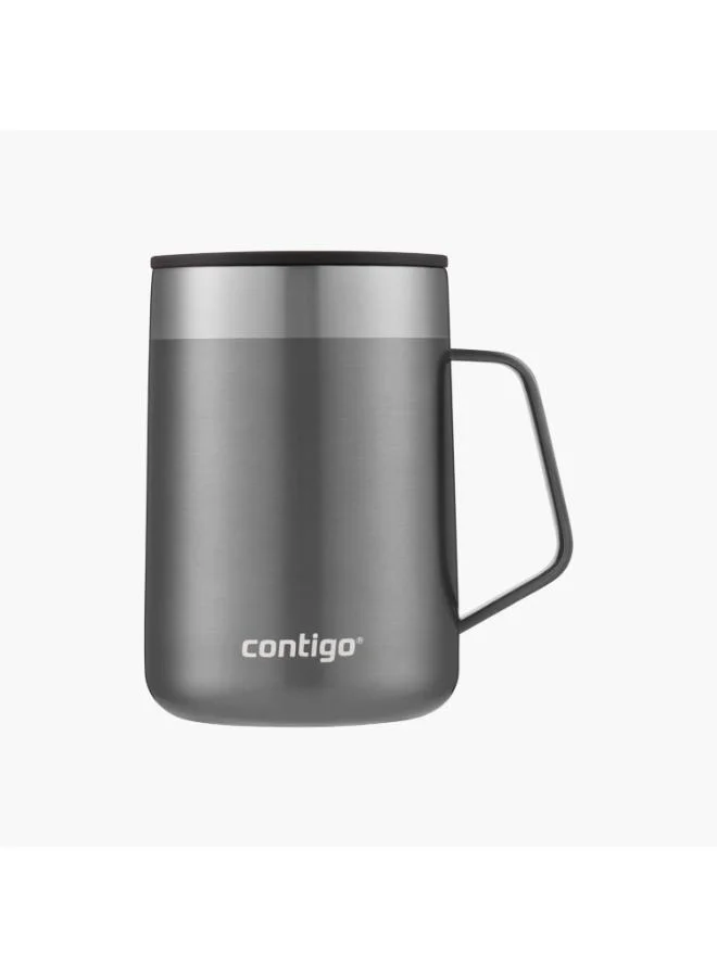 كونتيجو Contigo Plain Stainless Steel Water Bottle with Slide Spout and Leak Resistant Design - 420 ml