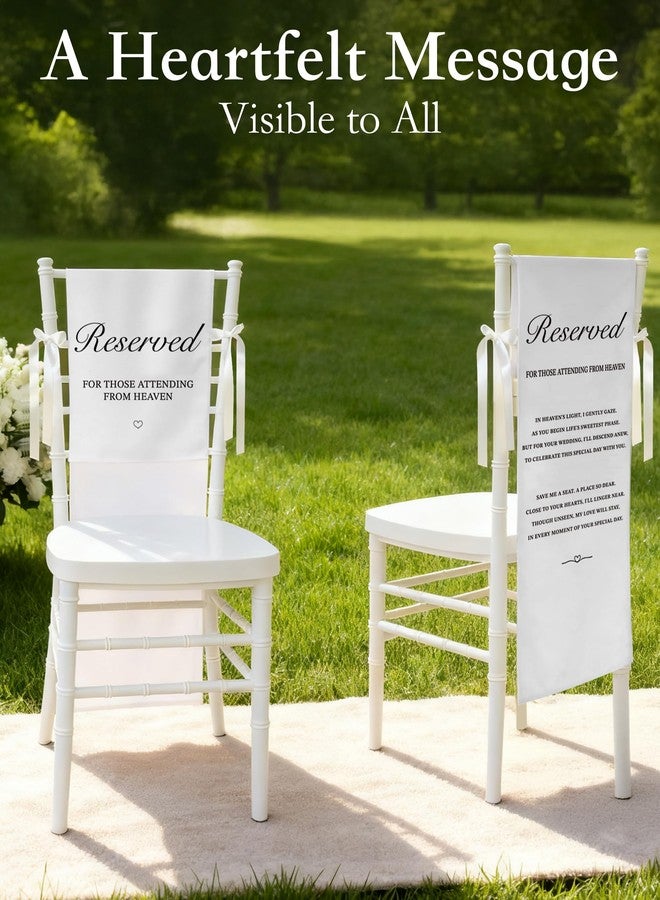 EliteSign Reserved for Father of the Bride in Loving Memory Wedding Sign, Save a Seat for Someone in Heaven, Reserved Signs for Wedding 15 x 53 Inch Canvas with Straps - Image 4