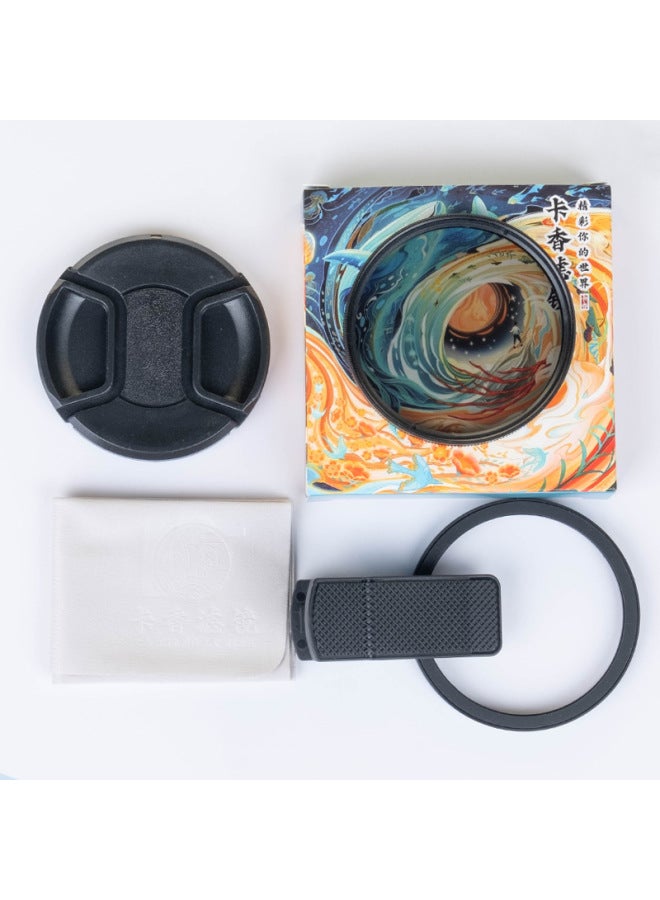 Mobile Phone Polarizer Photography Filter Photo Suitable For Huawei IPhone Apple Xiaomi Professional CPL Polarized Lens-Color:67mm Polarizer + Mobile Phone Clip + Lens Cover + Lens Cleaning Cloth  - Image 1