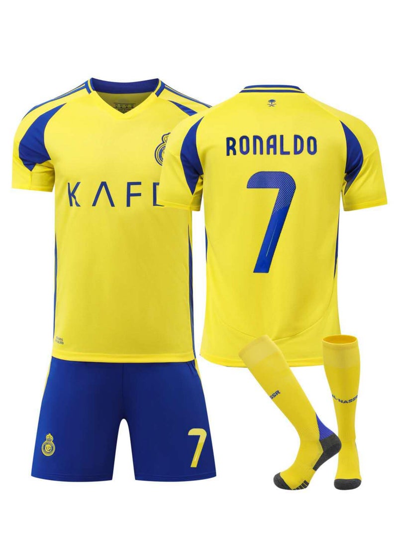 Generic Costume Set Cosplay Sports Training Suit, CR7 No #7 Soccer Jersey, Kids & Youth Sizes Tracksuits 22 Yard  - Image 1