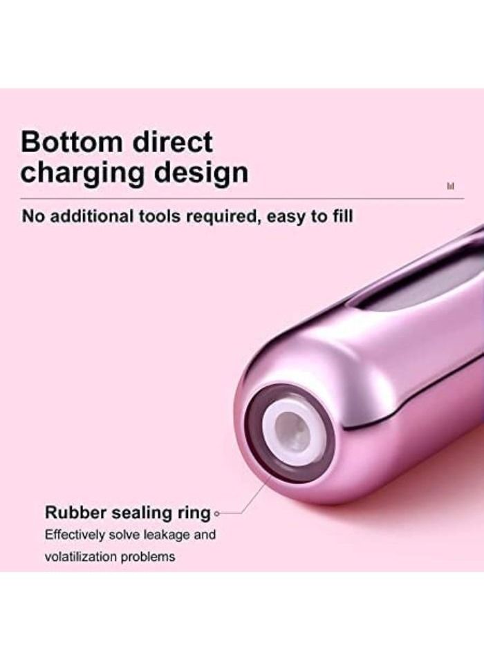 زجاجة رذاذ عطر صغيرة محمولة قابلة لاعادة الملء، علبة مضخة عطر، قابل لاعادة الملء، بخاخ عطر قابل لاعادة الملء للسفر (8مل، عبوه واحده,بنفسجي) - Image 4
