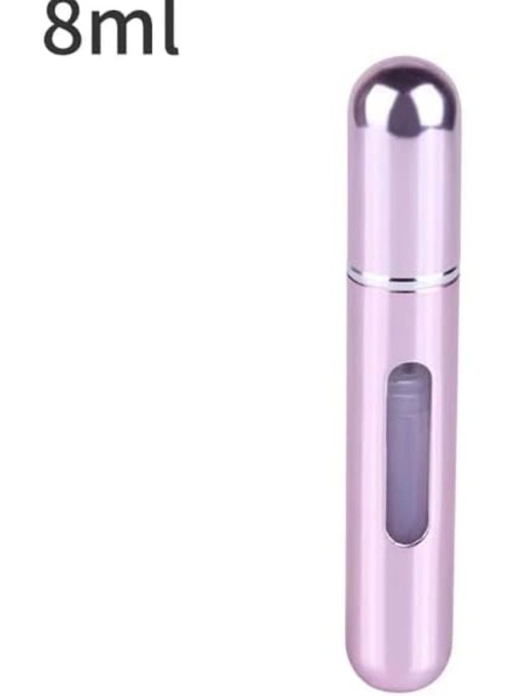 زجاجة رذاذ عطر صغيرة محمولة قابلة لاعادة الملء، علبة مضخة عطر، قابل لاعادة الملء، بخاخ عطر قابل لاعادة الملء للسفر (8مل، عبوه واحده,بنفسجي) - Image 2
