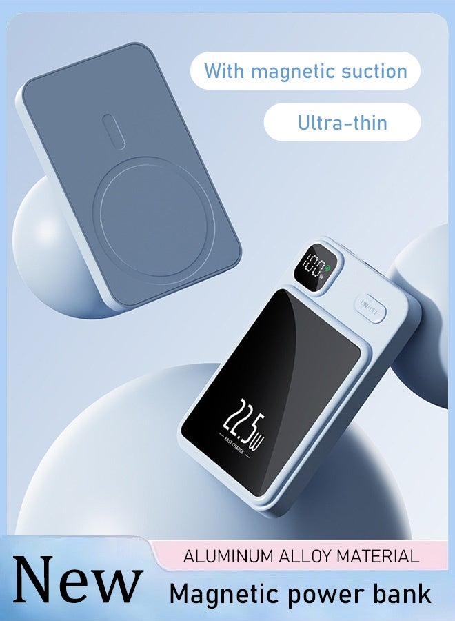 Power bank, mobile phone power bank, magnetic power bank, 5000mAh ultra-thin portable magnetic wireless charger, portable power bank, can charge smartphones, tablets, gaming devices, Bluetooth devices, etc. at the same time - small and portable, can be charged anytime, anywhere - Image 3