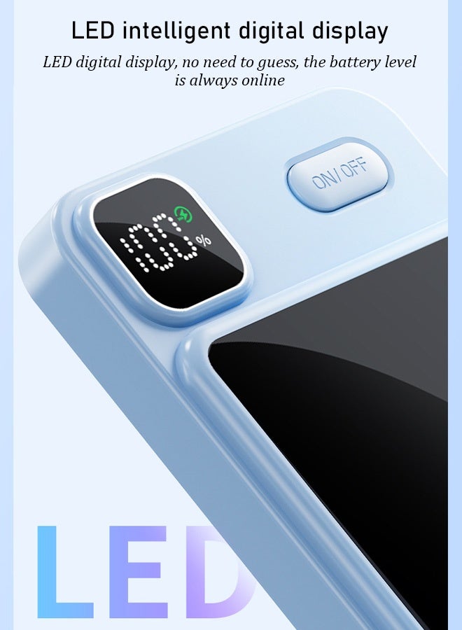 Power bank, mobile phone power bank, magnetic power bank, 5000mAh ultra-thin portable magnetic wireless charger, portable power bank, can charge smartphones, tablets, gaming devices, Bluetooth devices, etc. at the same time - small and portable, can be charged anytime, anywhere - Image 5