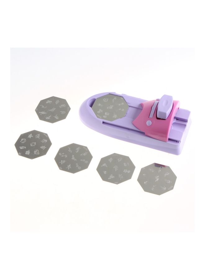 NIBEMINENT Nail Art Pattern Printing Machine Kit Purple/Pink - Image 5