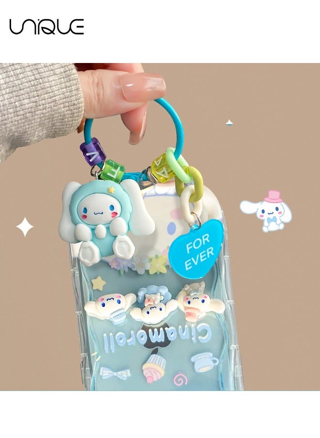 Unique - Compatible with iPhone 15 Case, Three-Dimensional Cinnamoroll Case, Blue Graffiti Case, TPU Drop Protection - with Cinnamoroll Lanyard - Image 1