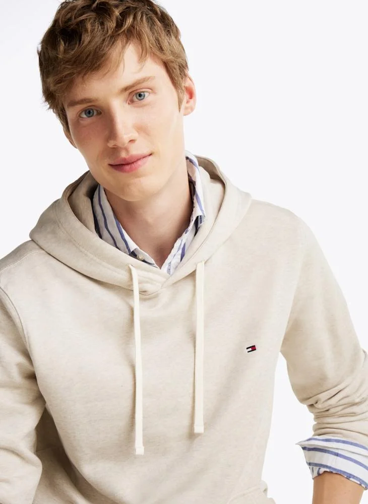 TOMMY HILFIGER Flag Embroidery Terry Drawstring Hoody