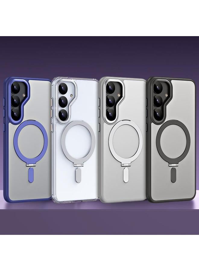 S-TOP Case For Samsung Galaxy S25 5G MagSafe Airbag Shockproof Frosted Phone Case with Fold Holder - Image 2