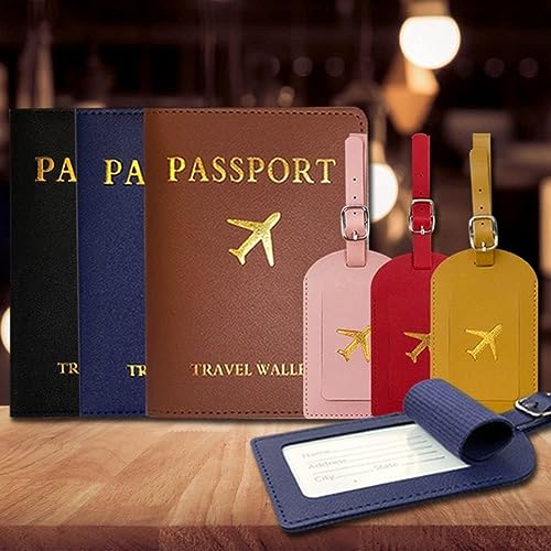 House of Quirk Luggage Tag and Passport Protector Set, Plane Pouch Passport Suitcase Identification Leather Tag Luggage Tags for Children School Bag (Light Green) - Image 4