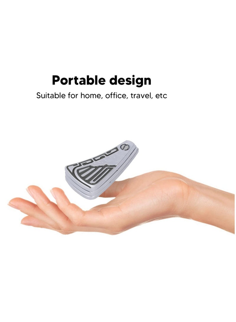 Loquat Folding Fan Shaped Magnetic Fidget Slider Stainless Steel Anxiety Stress Relief Magnetic Metal Fidget Toys Portable Push Slider Toy for Home, Office, Travel, School(Black) - Image 4