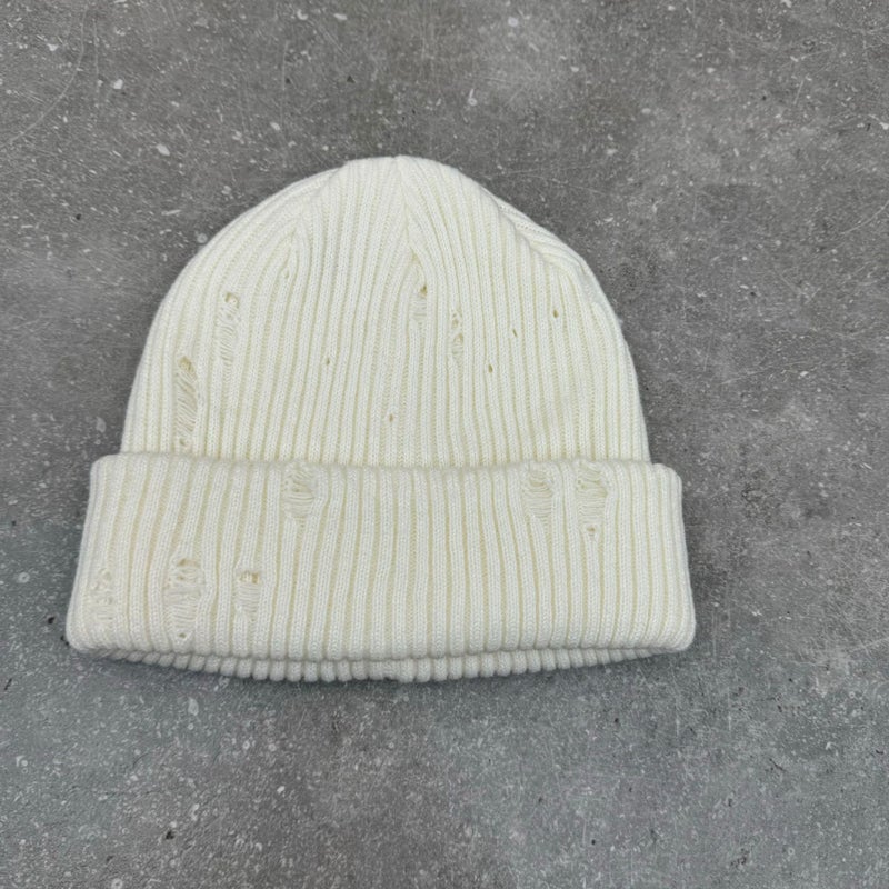 Simple And Fashionable Hole Knitted Hat For Men And Women, Outdoor Versatile Retro Warm Woolen Hat, Cold Hat - Image 3