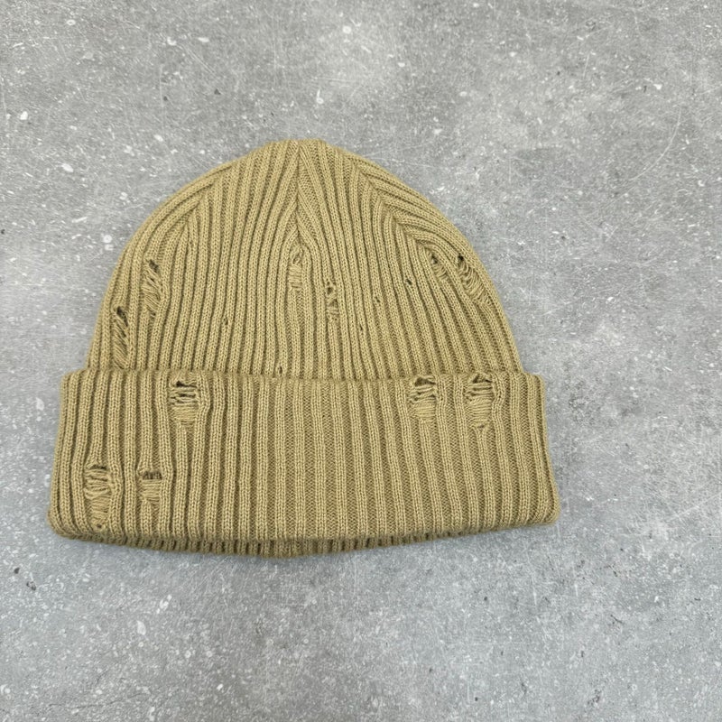 Simple And Fashionable Hole Knitted Hat For Men And Women, Outdoor Versatile Retro Warm Woolen Hat, Cold Hat - Image 4