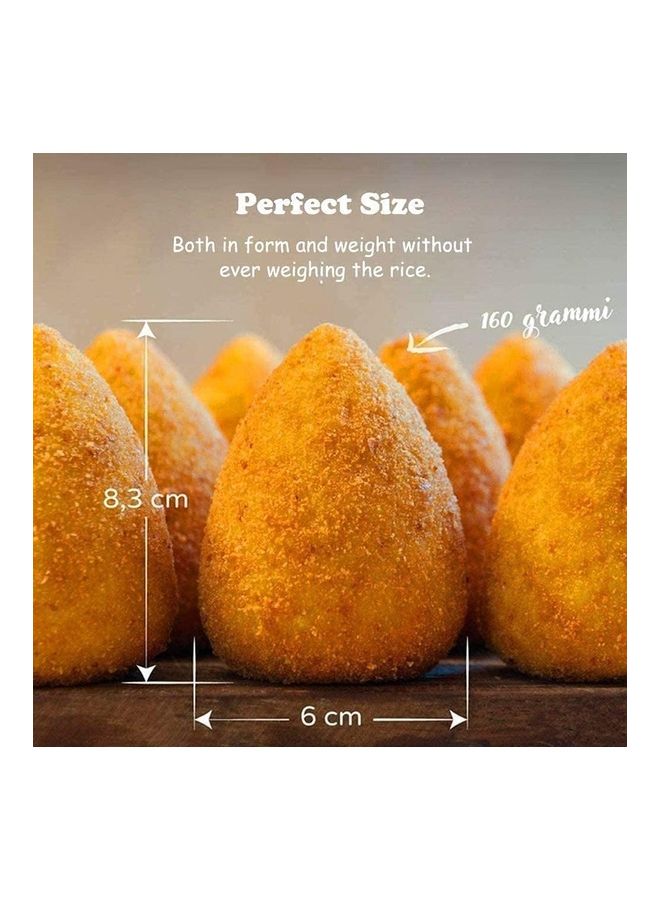2-Piece Arancini Maker Rice Ball Mold White 9.5 x 9.5 x 16cm - Image 2