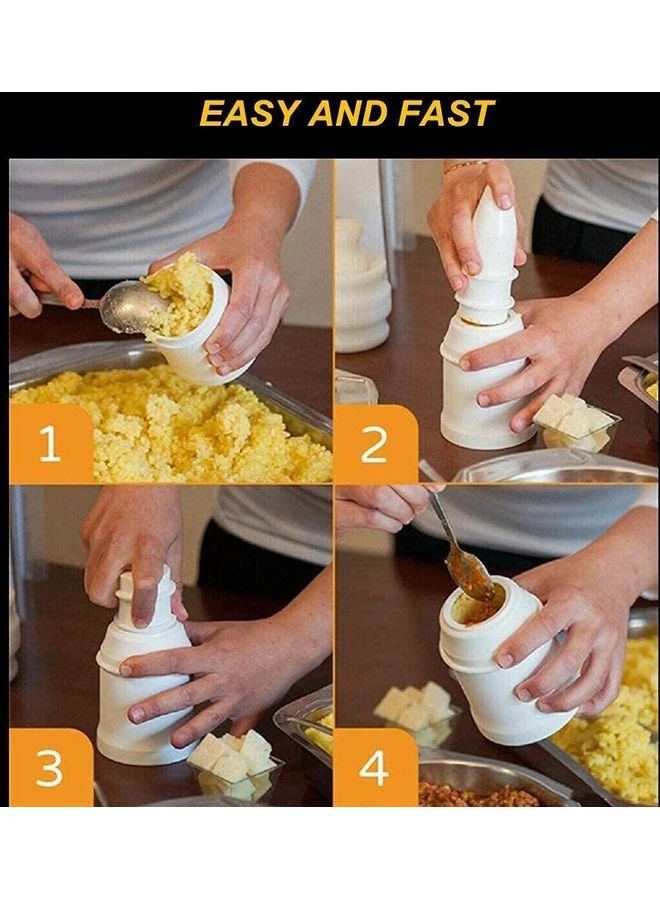 2-Piece Arancini Maker Rice Ball Mold White 9.5 x 9.5 x 16cm - Image 5