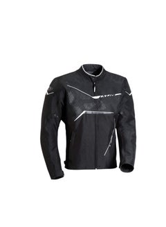ixon Ixon Slash MS Textile Jacket - Black/White (Medium)  - Image 1