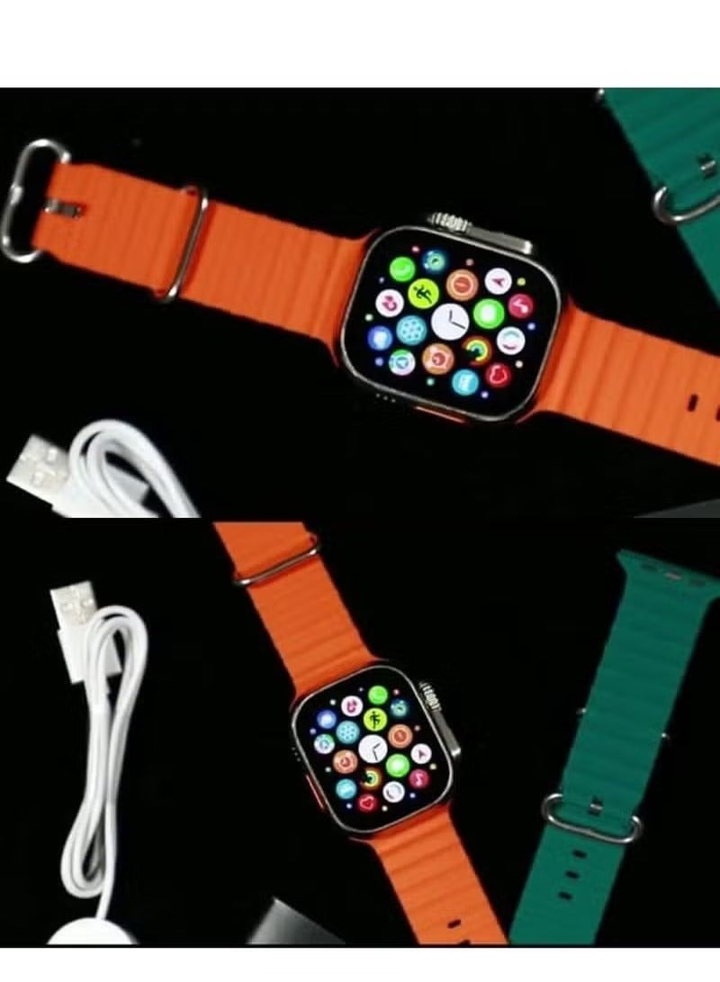 Gravity G Tab FT 8 Pro Smartwatch ‚Äì 2.02-Inch AMOLED HD Full Screen Display, Two Straps, and Wireless Charger for Men and Boys - Image 2