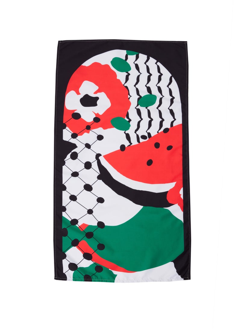 Sabr Palestine Edition: 'Min Houna' Pocket Prayer Mat 60x114cm  - Image 4