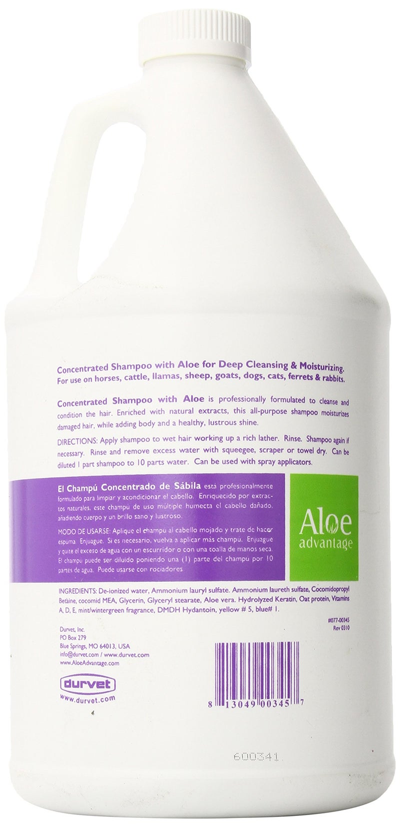 Aloe Advantage Aloe Concentrated Shampoo 1 Gallon - Image 2