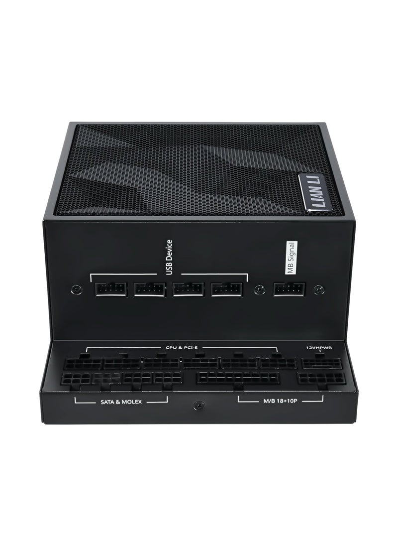 LIAN LI EDGE Gold 1000W Power Supply, Fully Modular, ATX 3.0/3.1, 80 PLUS Platinum Certified, PCIe 5.1 Ready with 12V-2×6 Connector, Integrated USB/PWM Hub, L-Shape Design, FDB Fan, Black | G9P.EG100G.BH00.UK  - Image 5