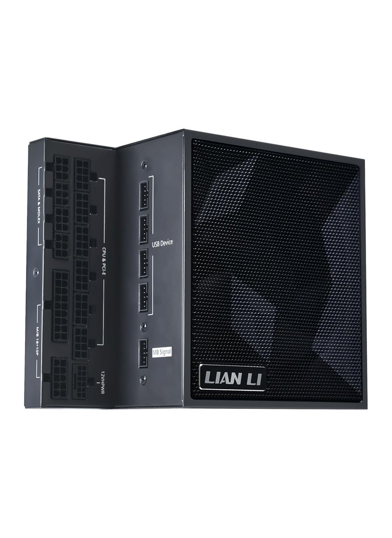 EDGE Gold 1000W Power Supply, Fully Modular, ATX 3.0/3.1, 80 PLUS Platinum Certified, PCIe 5.1 Ready with 12V-2×6 Connector, Integrated USB/PWM Hub, L-Shape Design, FDB Fan, Black | G9P.EG100G.BH00.UK