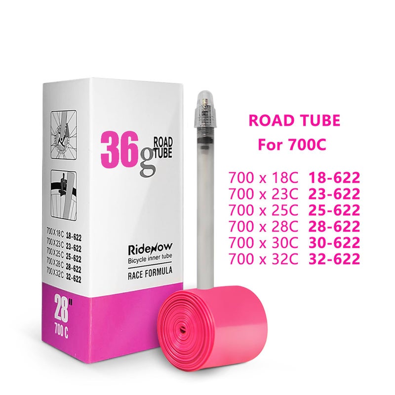 Cyclami ركوب الآن 2 قطع أنبوب داخلي للدراجة TPU 700C إطارات دراجة الطريق 28“ 700 x 18C/23C/25C/28C/30C/32C طول الصمام الفرنسي 85 مم خفيف للغاية للبالغين (يشمل 8 قطع مجموعة إصلاح أنبوب الدراجة) - Image 3