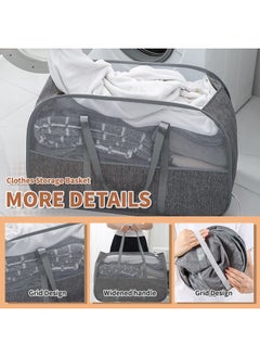 Mesh Laundry Bag with Handles,Large Capacity Mesh Laundry Hamper,Foldable Laundry Basket,Laundry Bag Travel, For Laundry Room, Hotel, Bedroom, Dormitory, Home Gym/95L - pzsku/Z249244FD9D860542B59CZ/45/_/1739168577/acdf6b6b-33c1-4d7d-9aa6-3fec615fb283