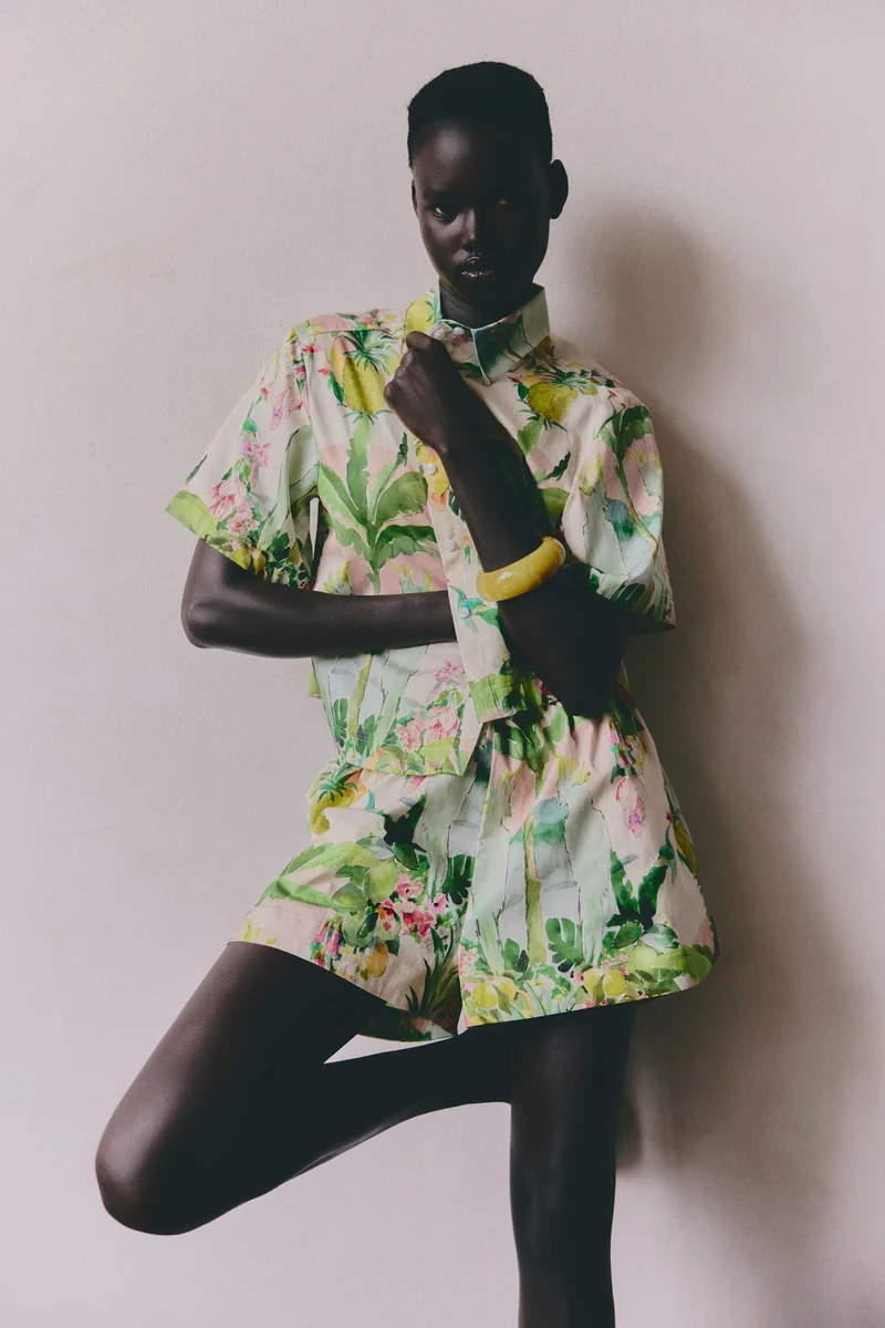 H&M Patterned cotton shorts