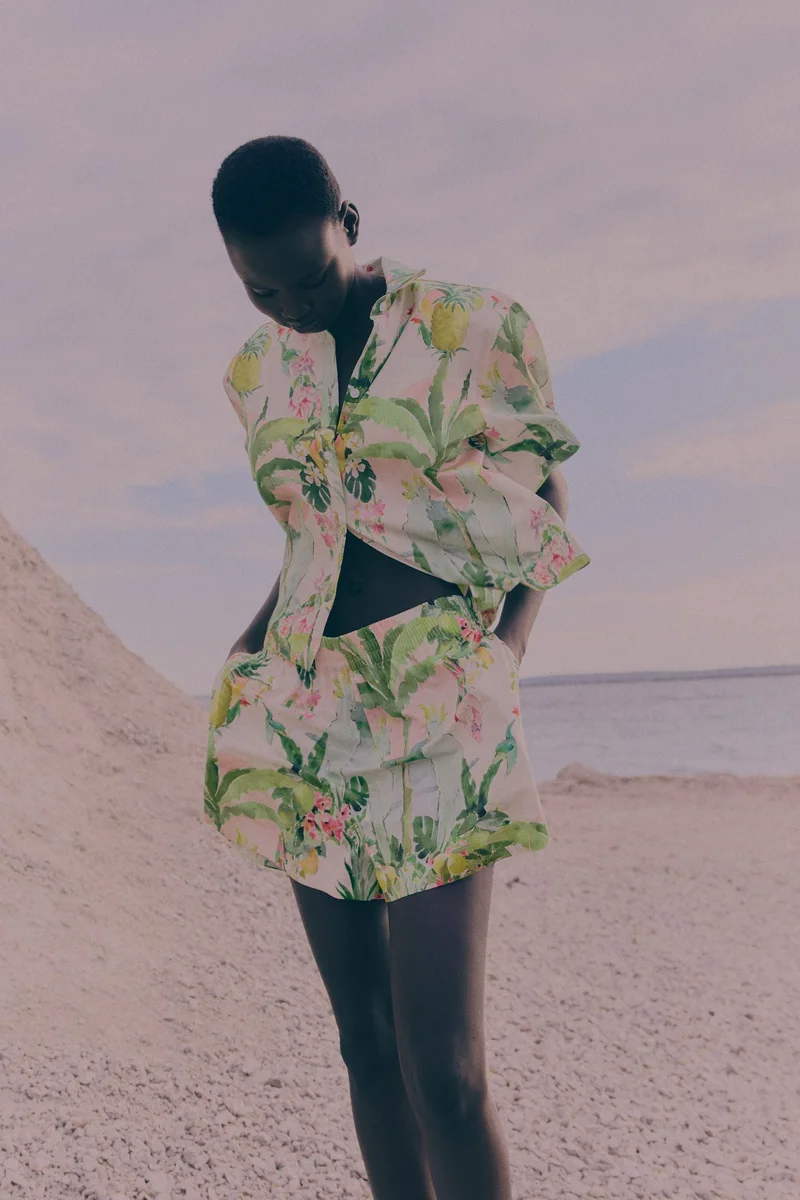 H&M Patterned cotton shorts