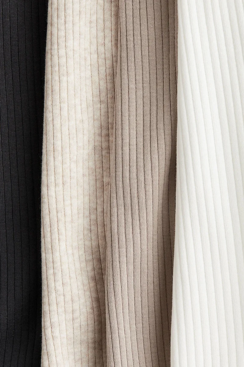 H&M 4-pack ribbed cotton trousers