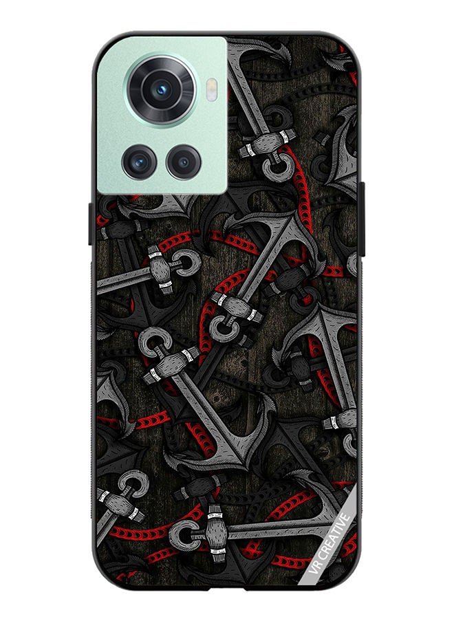 VR CREATIVE Protective Case Cover For OnePlus 10R Anchor Leggings Design Multicolour - Image 1