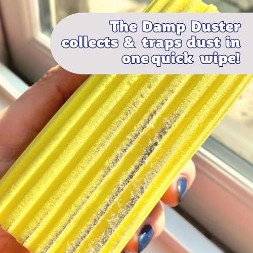 Scrub Daddy Damp Duster Multipurpose Dusters for Cleaning Wooden Venetian Blind Cleaner Tool Ridged Wet Dust Sponge for Skirting Board Radiator Blinds Mirrors Home Cleaning Products Pink - Image 5