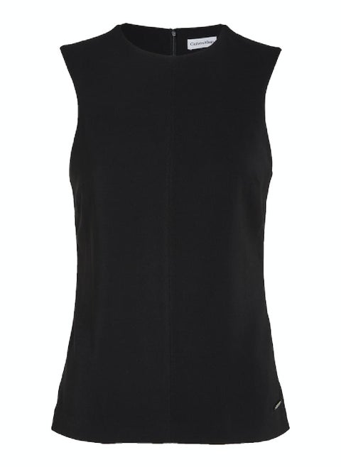 Structure Crepe Twill Tank Top