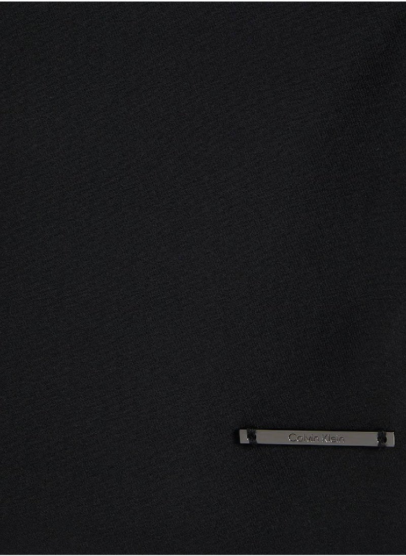 CALVIN KLEIN Women's Structure Crepe Twill Tank Top - Polyester, Black  - Image 5